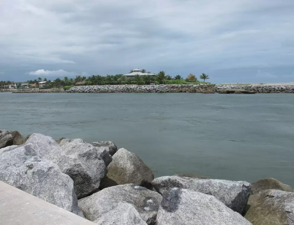 Looking across the inlet.