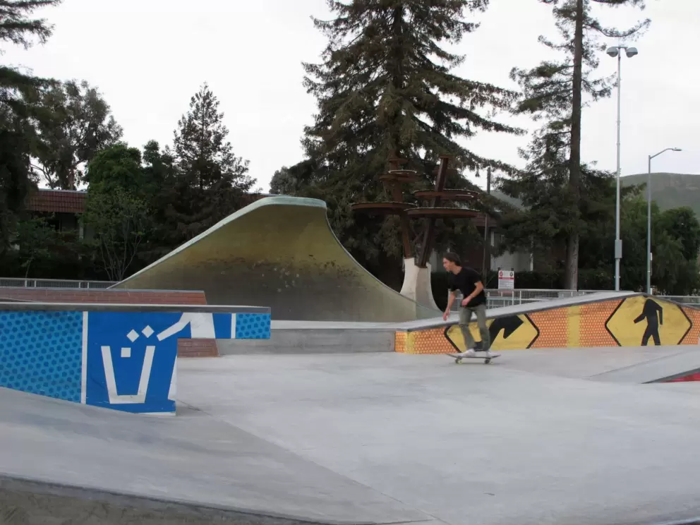 The skate park has a great wave area.