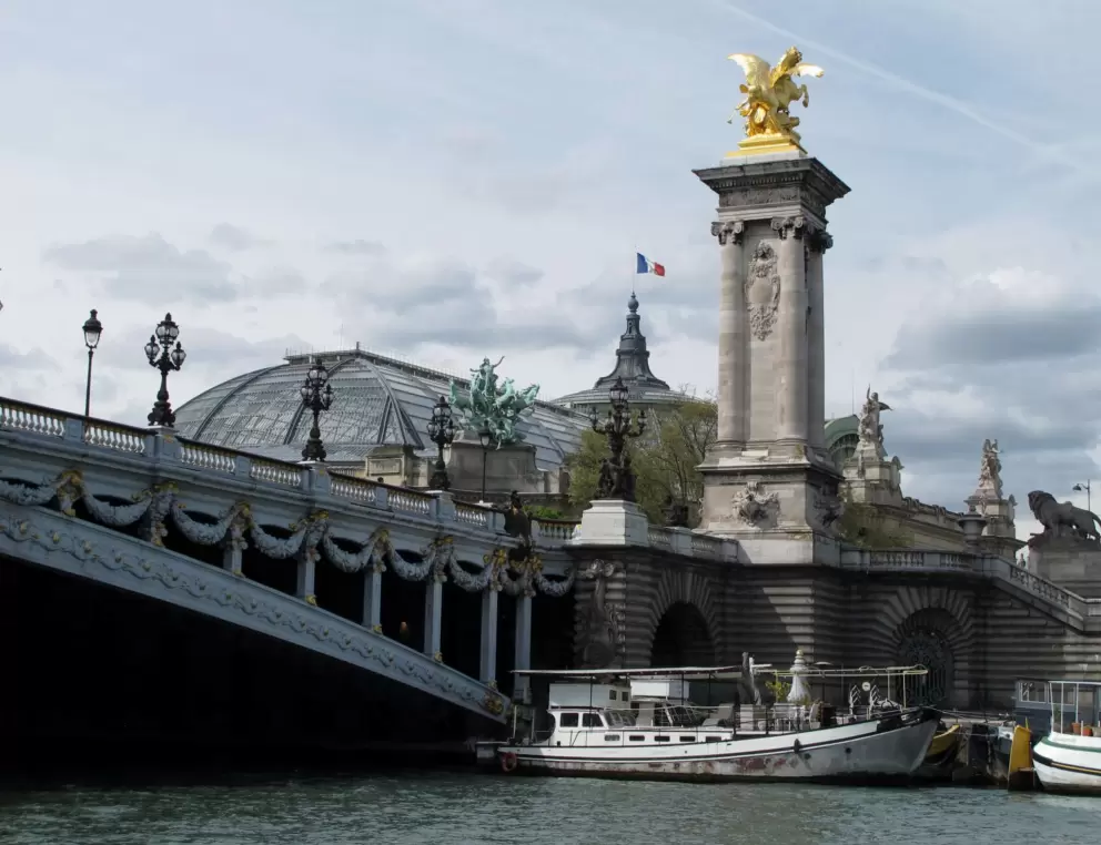 View of the Grand Palais and Pont de l'Alma.
