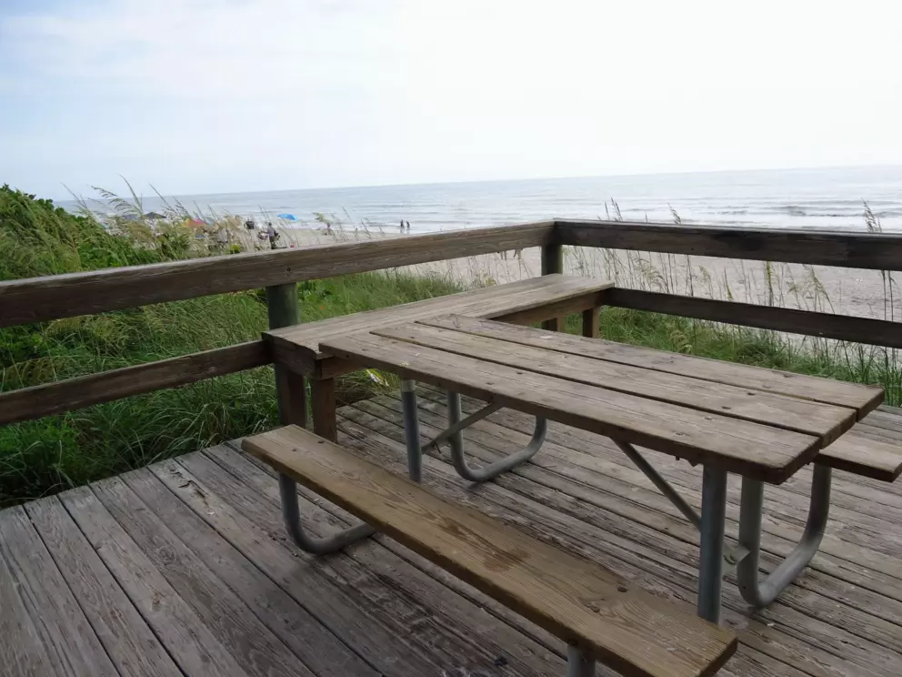 Picnic table with a view...