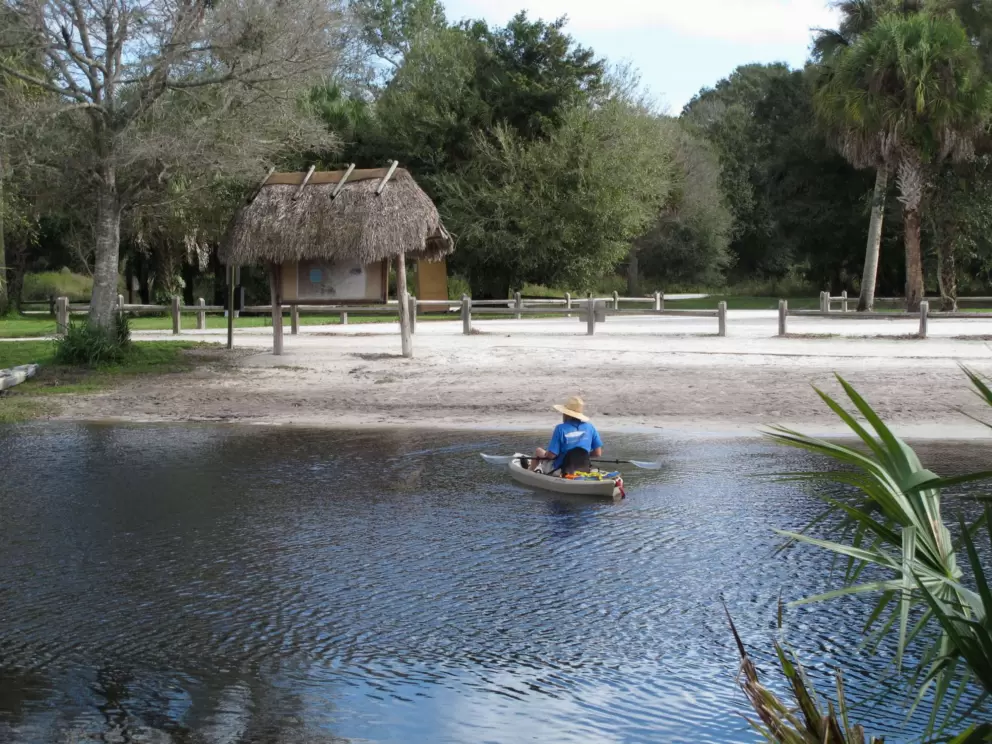 A wintertime paddler.