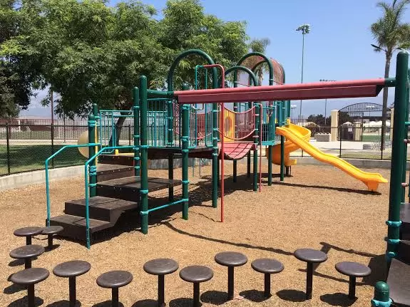 The great stepping stone segment of the playground!