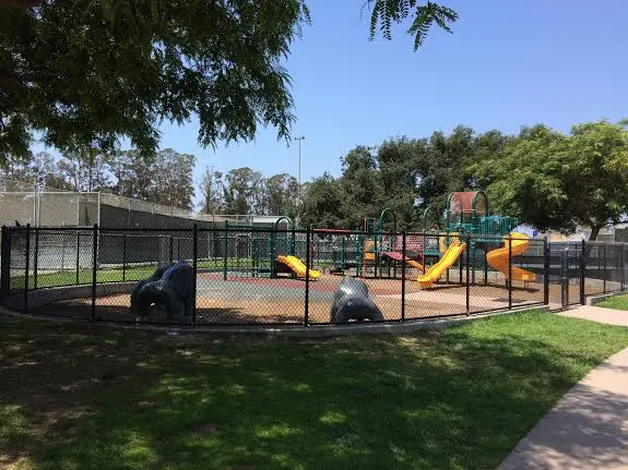 The playground is fenced!