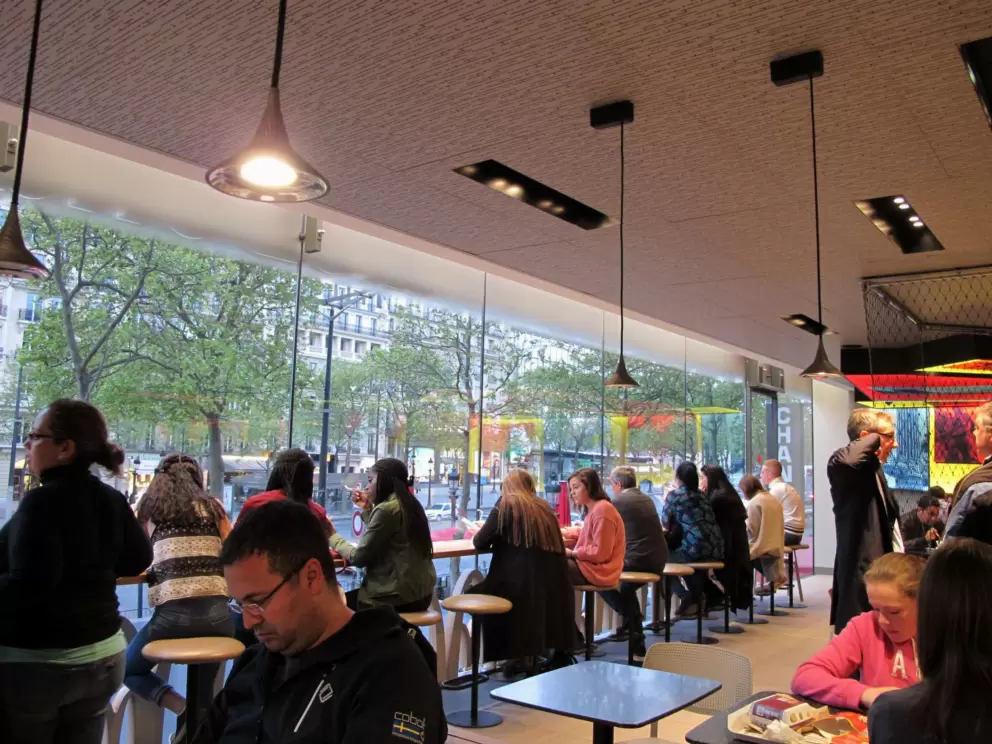 The McDonalds that looks out on the Champs-Elysee.