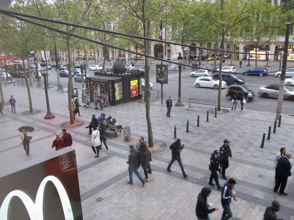 You can watch the pedestrians on the Champs-Elysee from the huge windows in McDonalds.