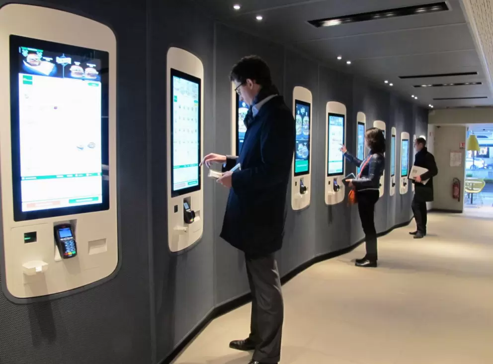You order from machines at the McDonalds.