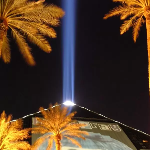 The top of the pyramid, with laser that is so bright it is said it can be seen from space!