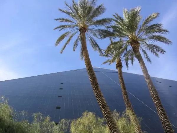 The pyramid, by day.