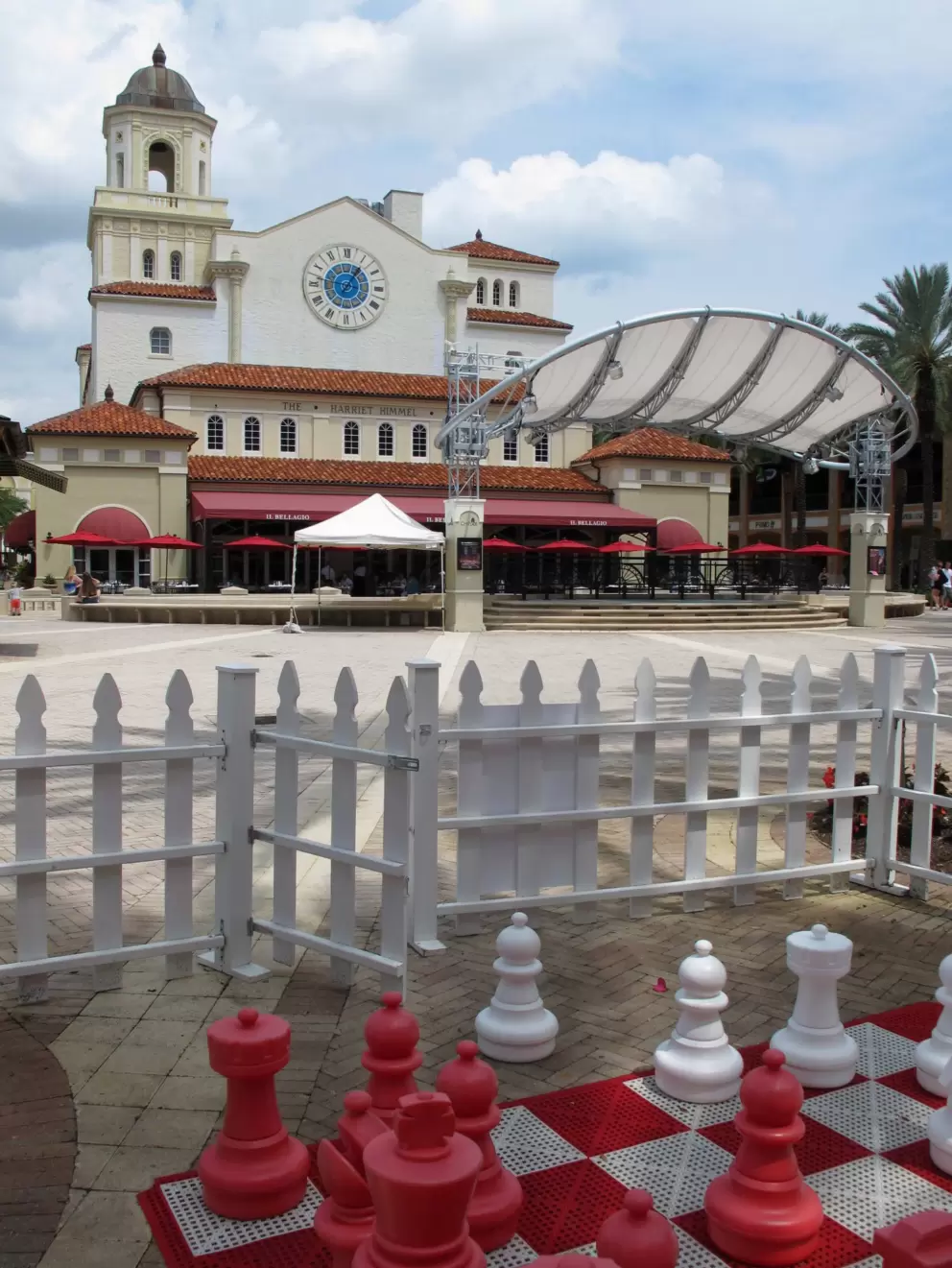 Giant chess board.