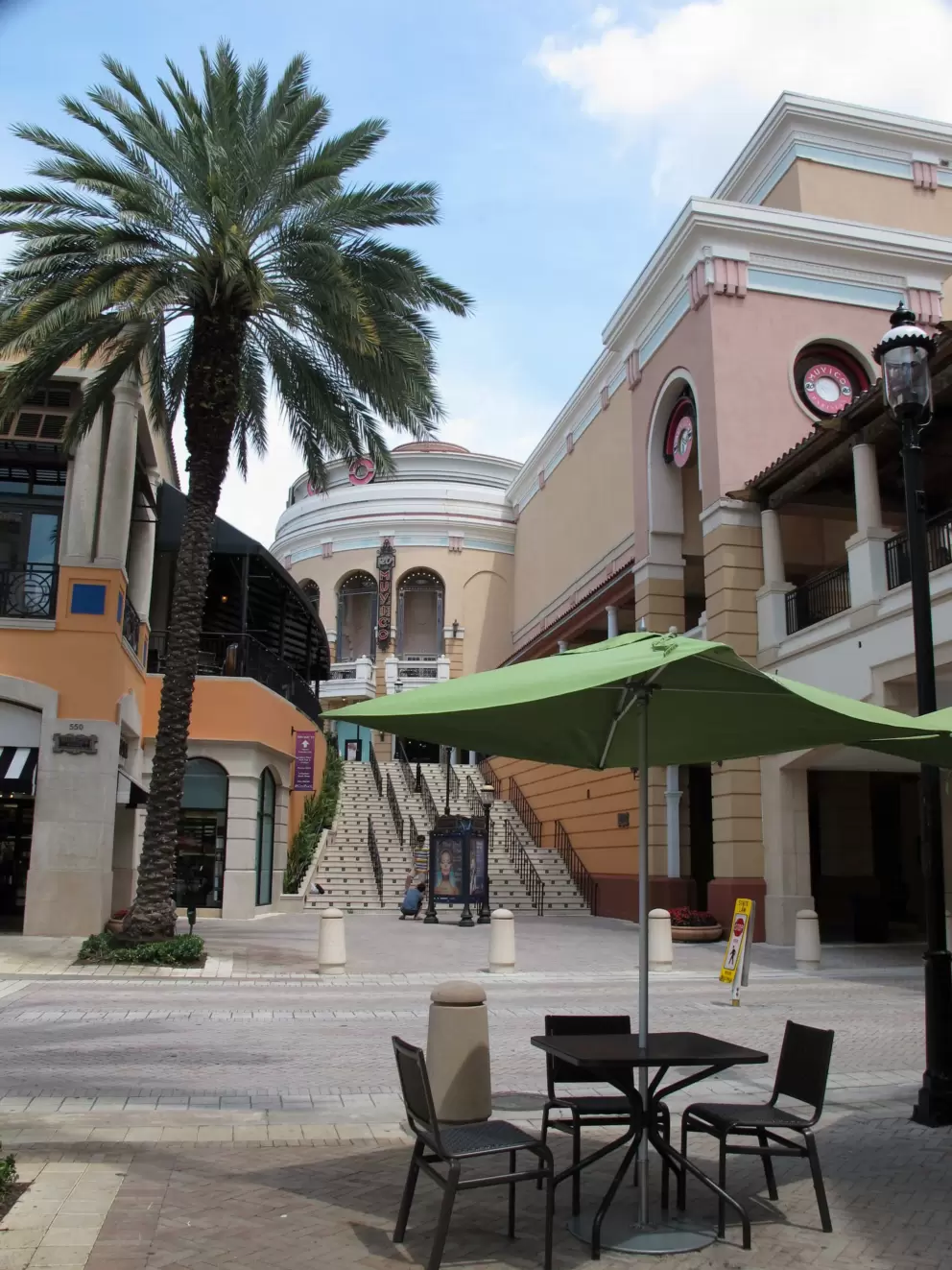Seating outdoors at The Square.