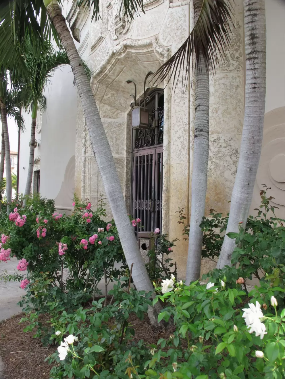 Flowers outside Church of the Little Flower.