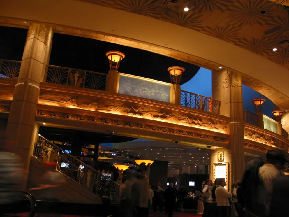 The trendy casino/lobby area at the MGM Grand.