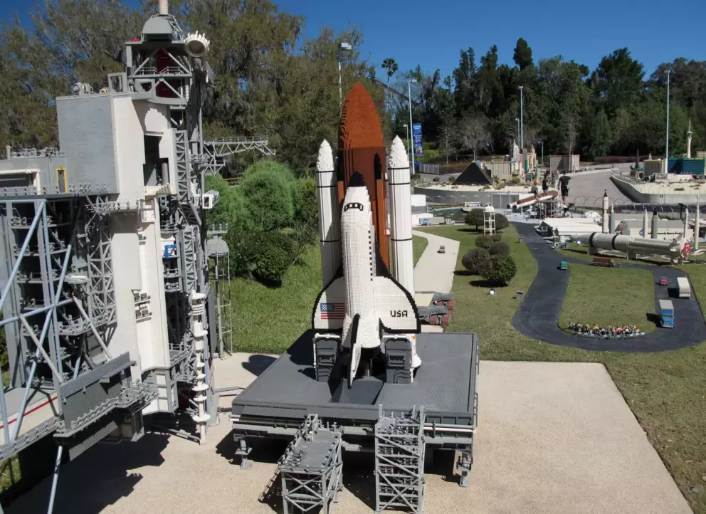 Spaceship made of lego.