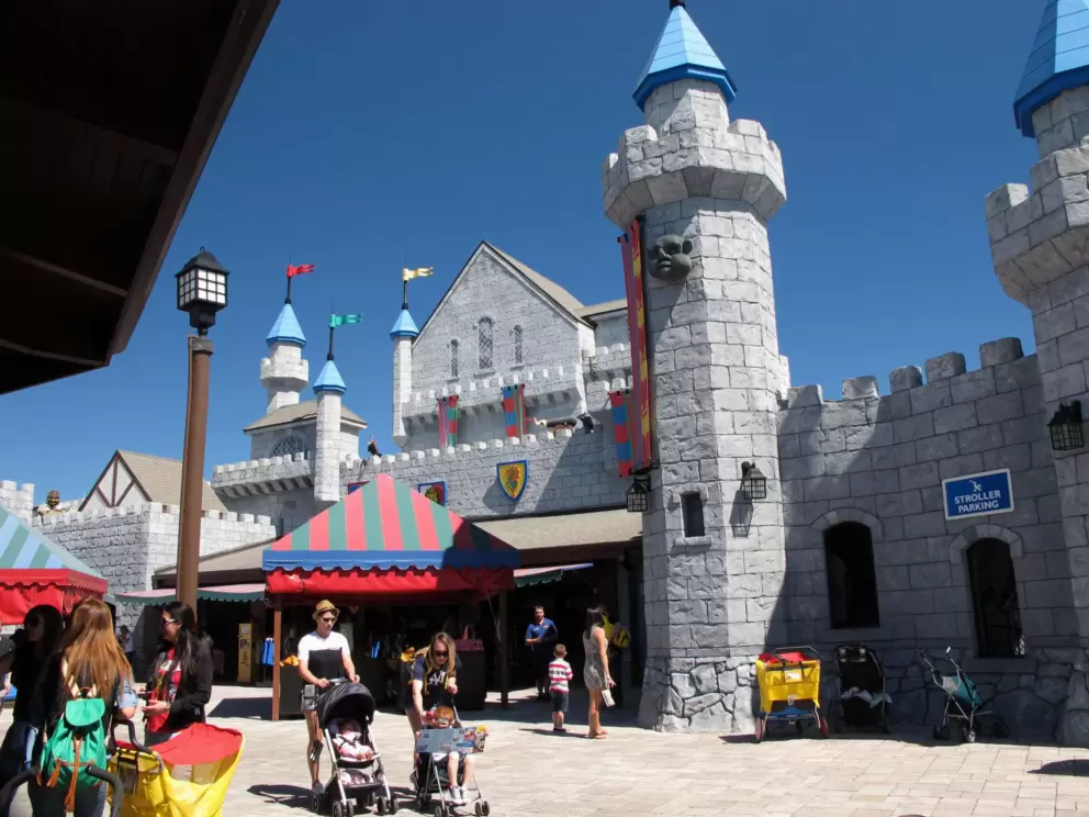 Lego Kingdoms Land, with its beautiful castle.