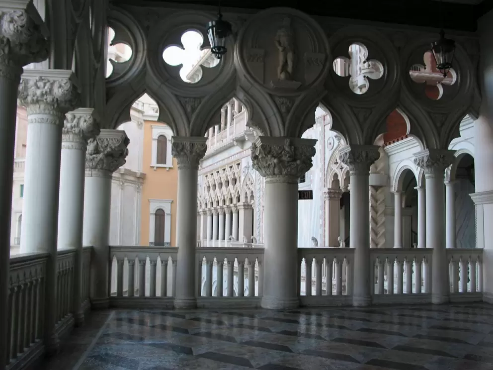The balcony, where you enter.