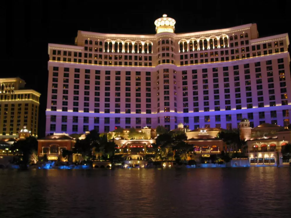 Lake Bellagio, at night.