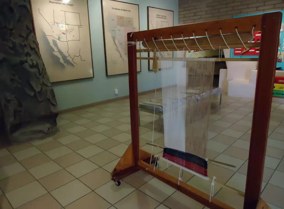 Display about textiles.