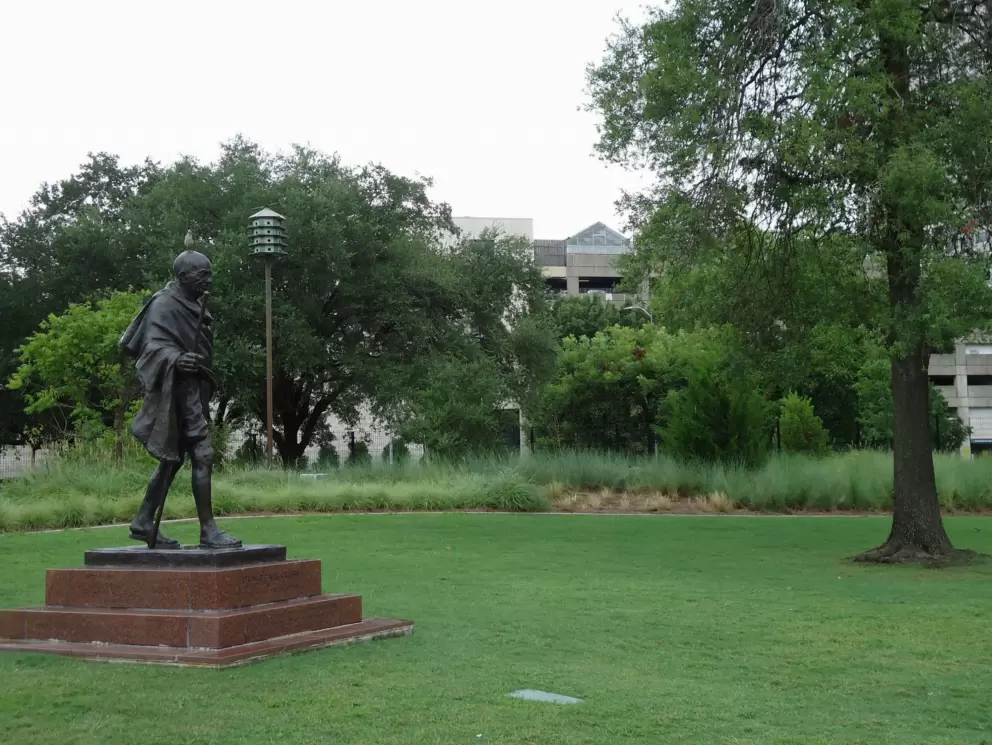 Ghandi statue.