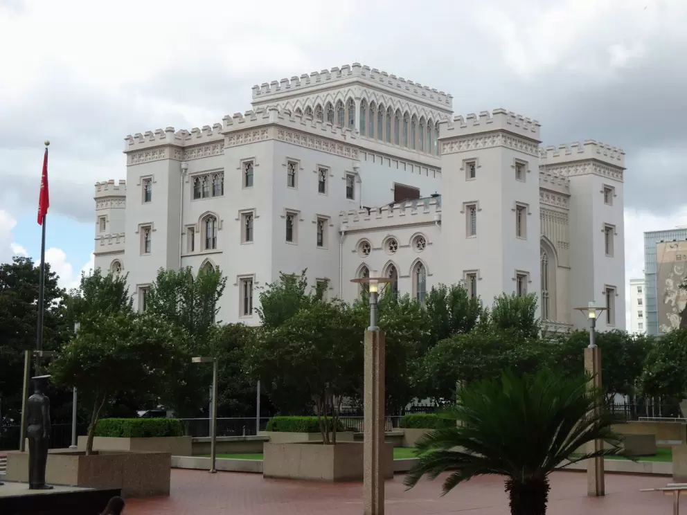 The Old State Capitol, as seen from the Clerk of Court garden.