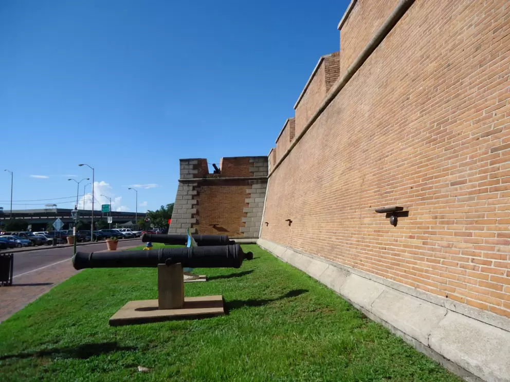 The perimeter of the fort.