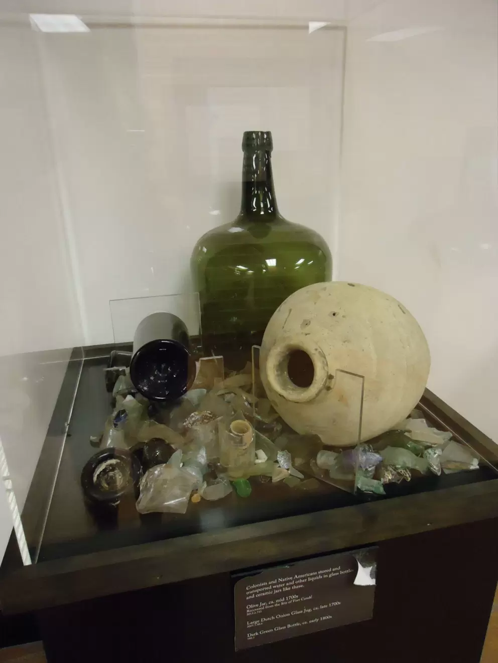 Olive jar and glass jars.