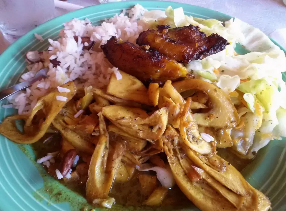 The amazing curried palm hearts, at Reggae Shack. I want to be eating this right now!