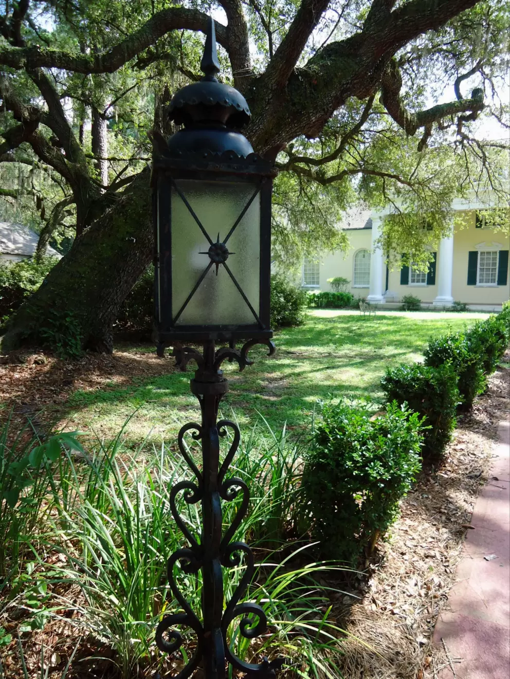 Beautiful lantern at the entrance path.