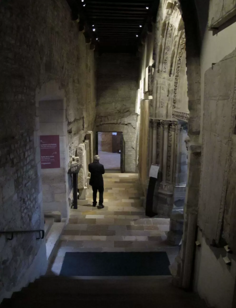 The incredible Roman architecture inside the museum.