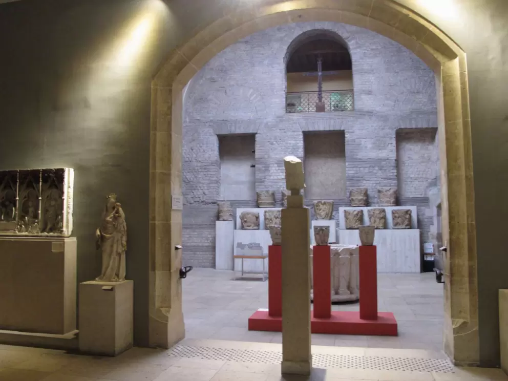 The museum has pretty rooms.