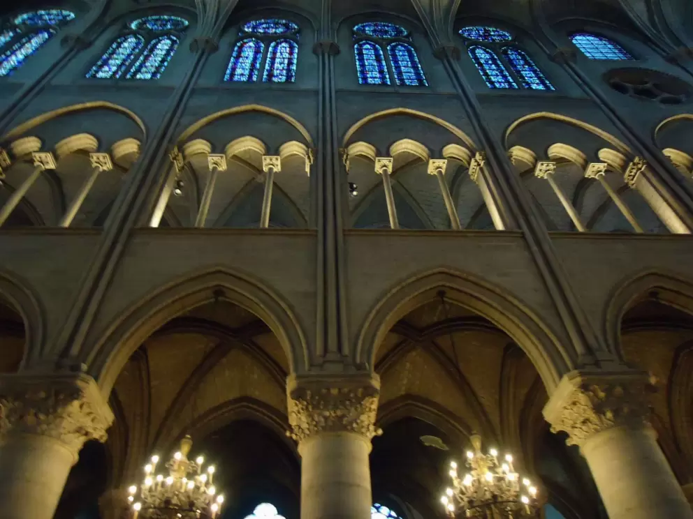 The interior is beautifully illuminated.