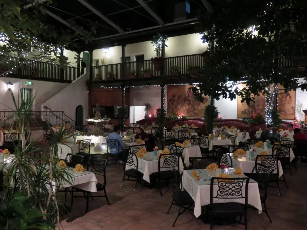 El Paseo Restaurant, a romantic spot where it looks like you're outdoors. 
