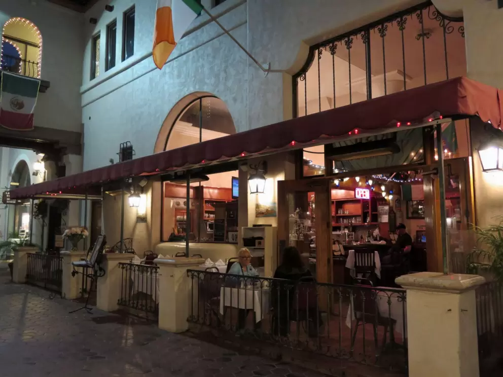 Mizza Italian at night. 