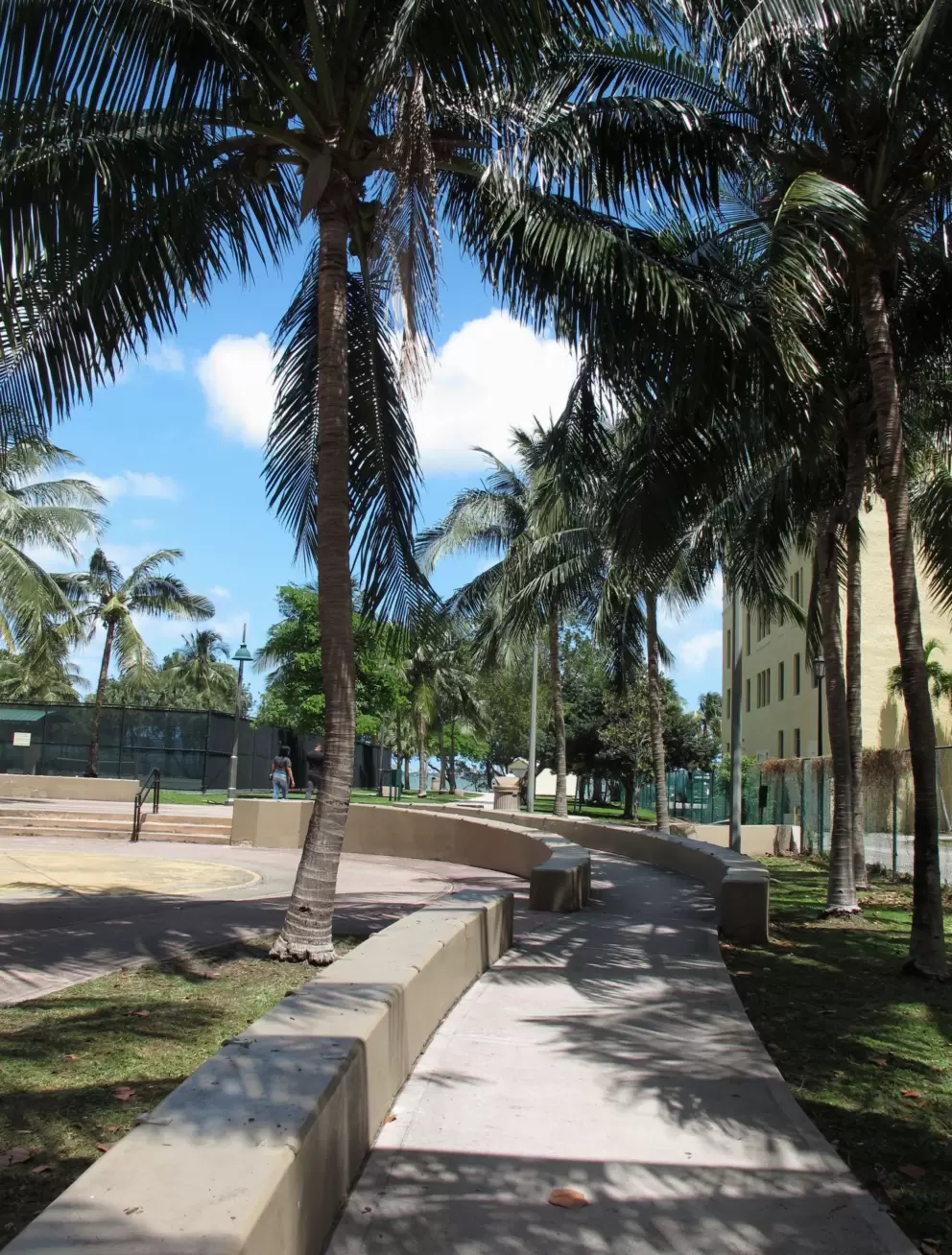 Entering the park.