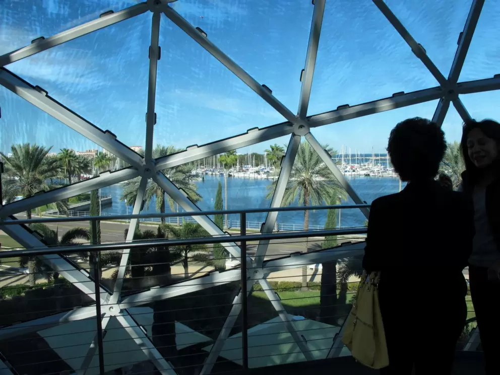 View of the harbor from the second level.