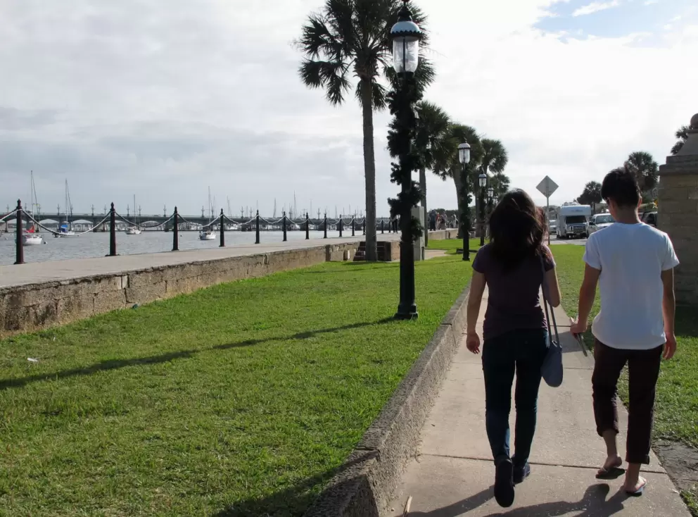 Walking along the promenade near the Castillo.