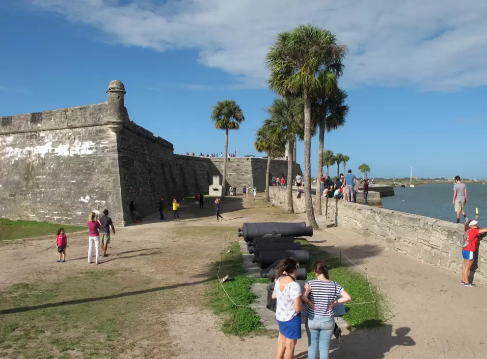 There is lots of open space at the Castillo.