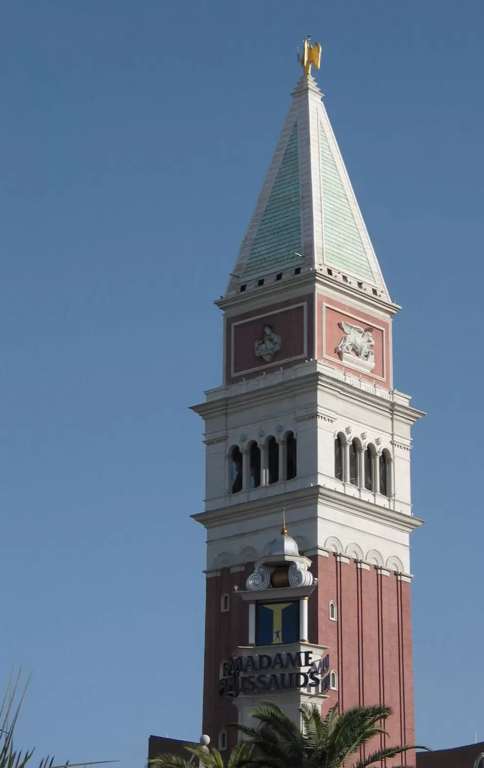 The top of the tower.