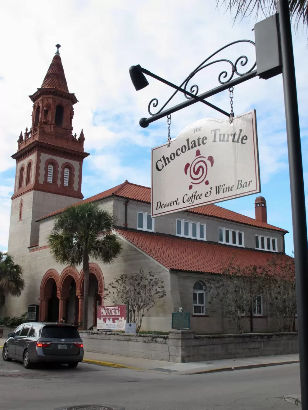View from the front patio of Chocolate Turtle.
