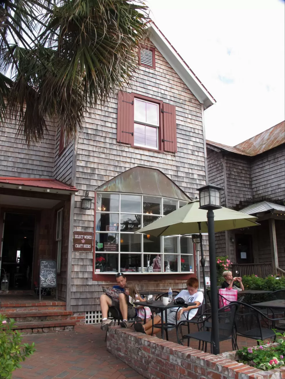 It's lovely to sit outside at the Chocolate Turtle.