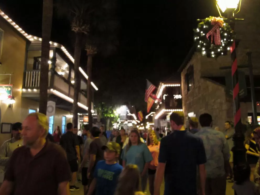 St. George Street gets uncomfortably crowded at Christmastime.