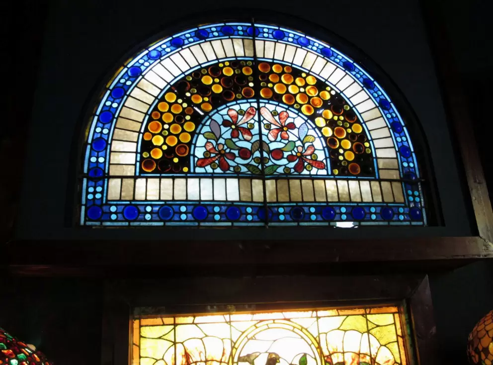 Stained glass.