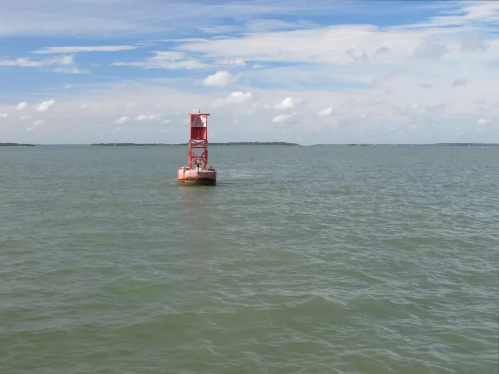 Buoy and wide open spaces.