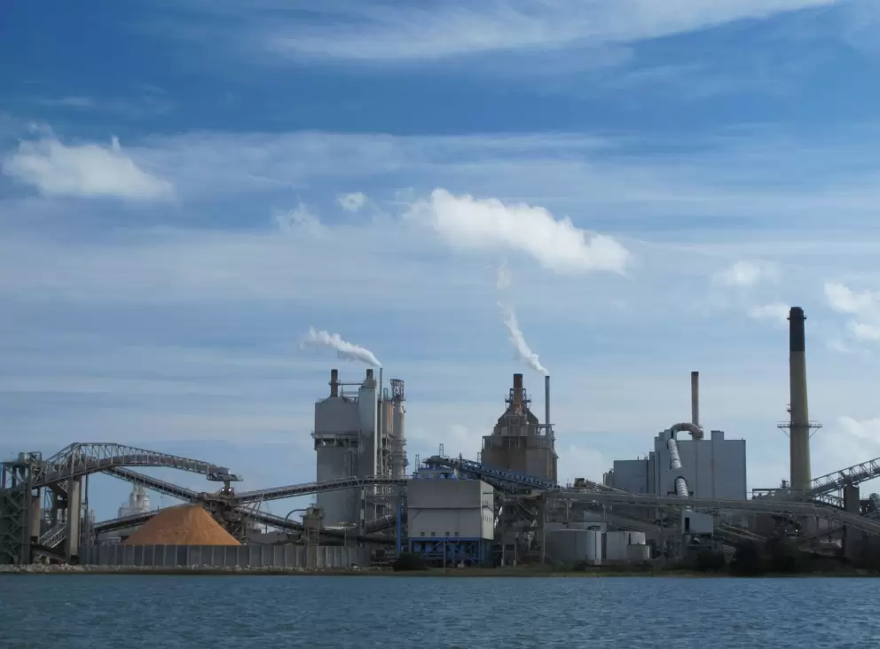 The paper mill spews out pollution- unfortunate for the town. It made me careful not to waste paper!