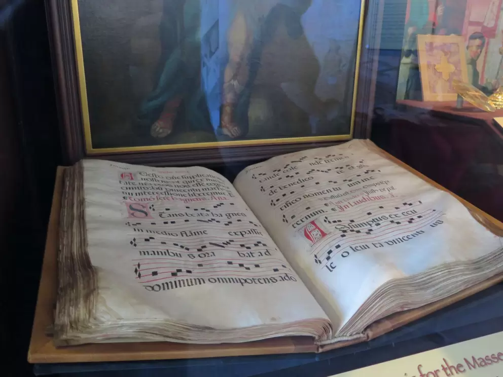 Huge religious songbook that dates to the 16th century.