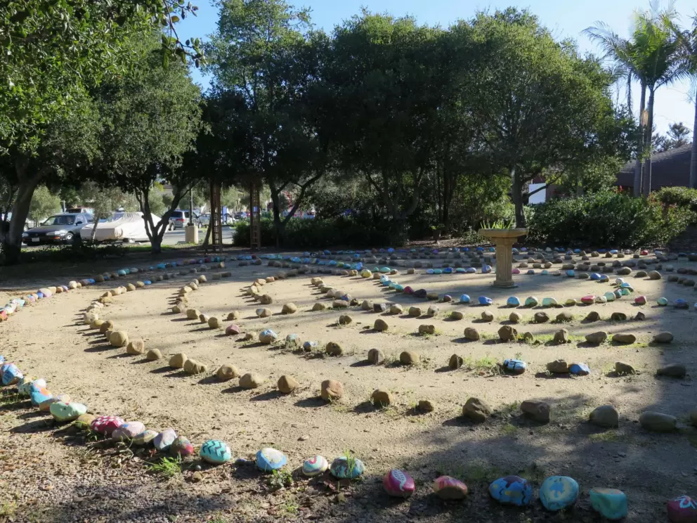 Labyrinth outside St. Mark's Episcopal Church.