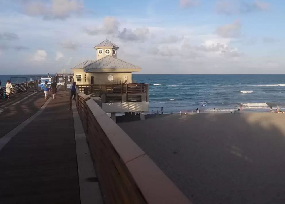 The base of the pier.