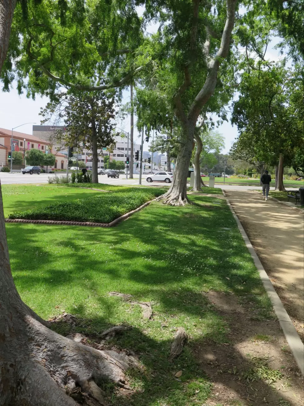 Walkway along Santa Monica Blvd.