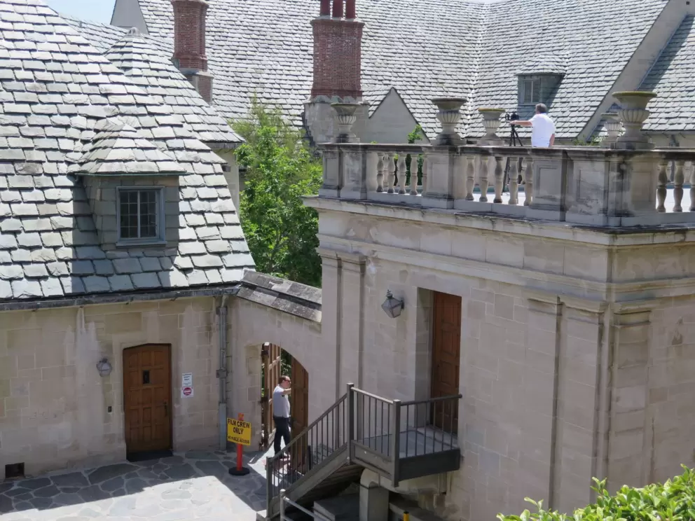 A film crew at the mansion!