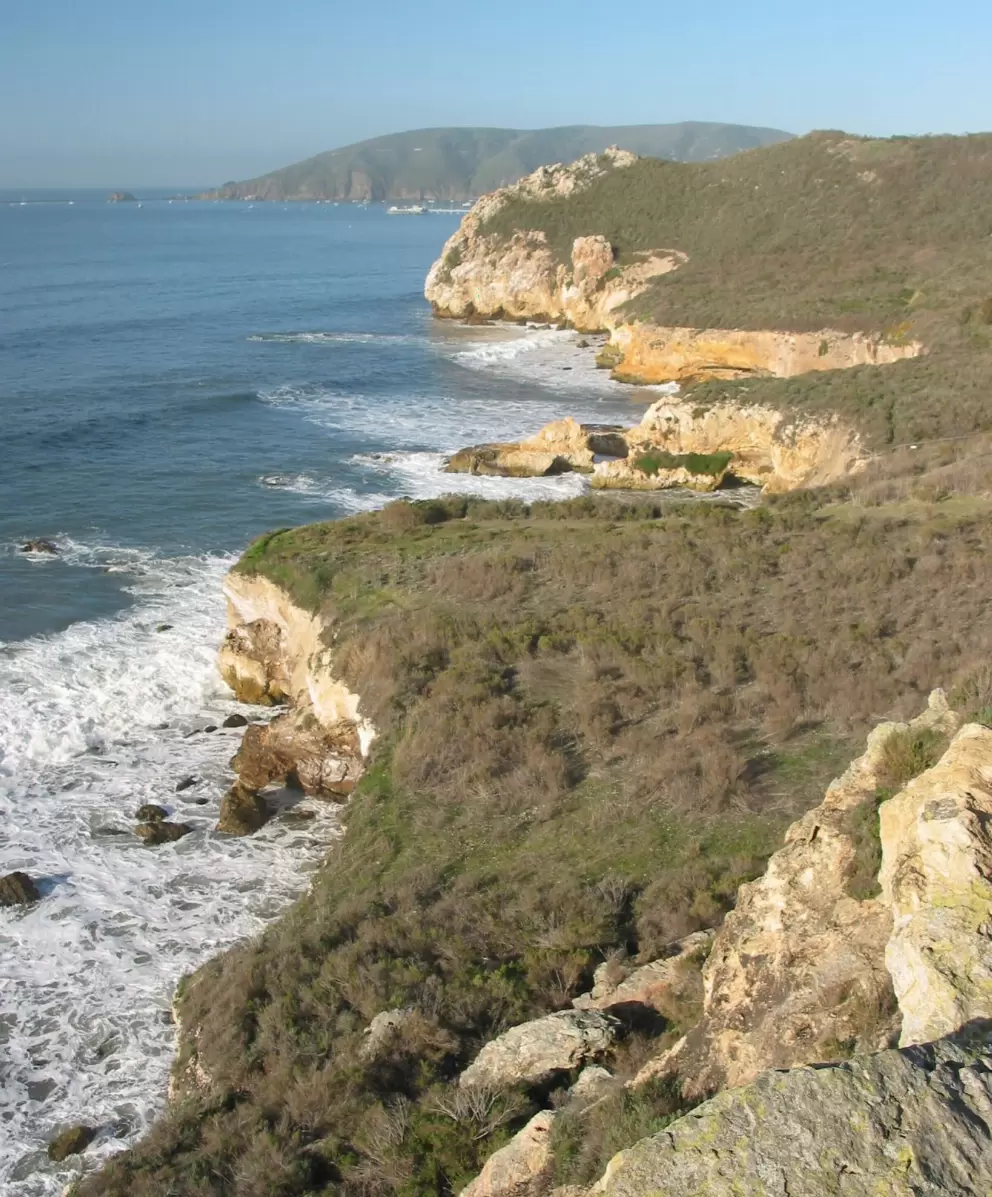 View over the yellow cliffs. 