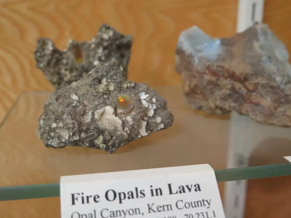 Fire opal from Opan Canyon, Kern County.